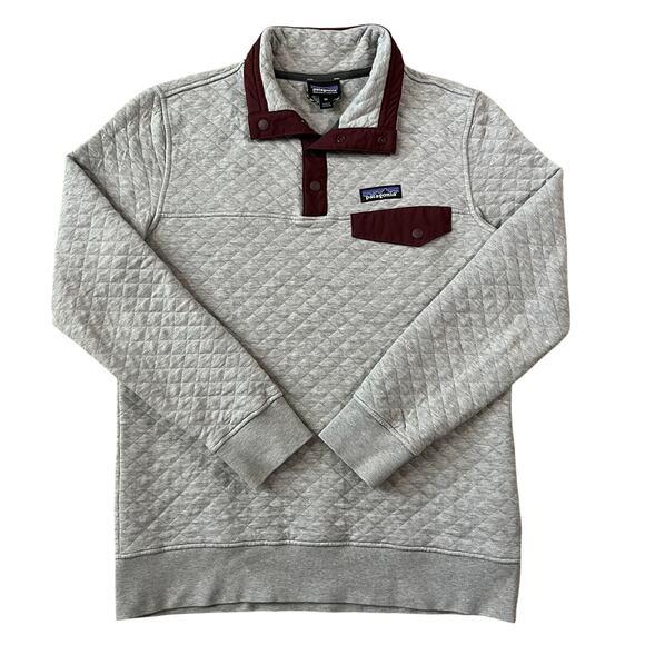 Patagonia Womens Gray Organic Cotton Quilt Snap-T Pullover Size XS - Picture 1 of 5